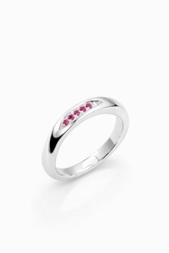 Solo Rose Warrior Ring in Silver with Sapphires & Diamond by Moncomble Paris