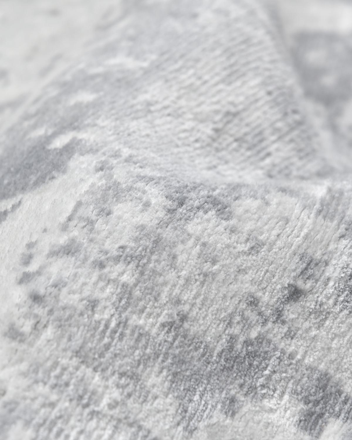 Coton Solo Rugs Tapis de sol abstrait gris tissé à la main en vente