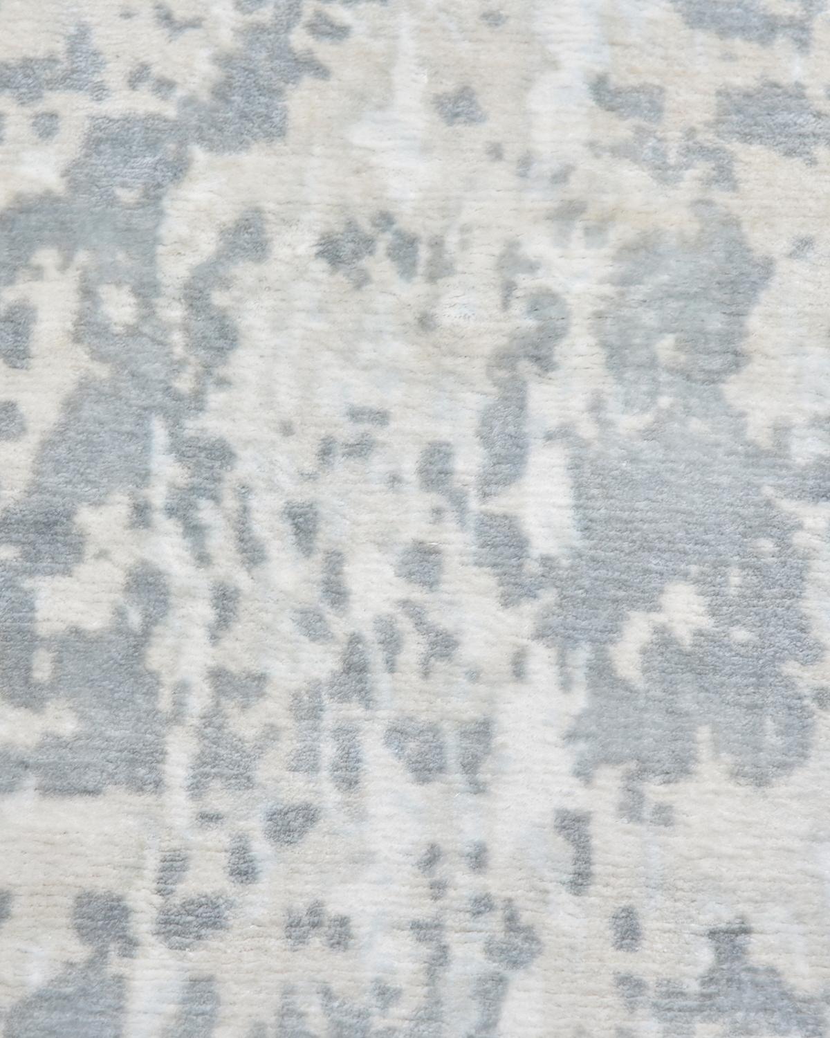 Solo Rugs Abstrakte Hand Loom Elfenbein 3 x 5 Bereich Teppich (Indisch) im Angebot