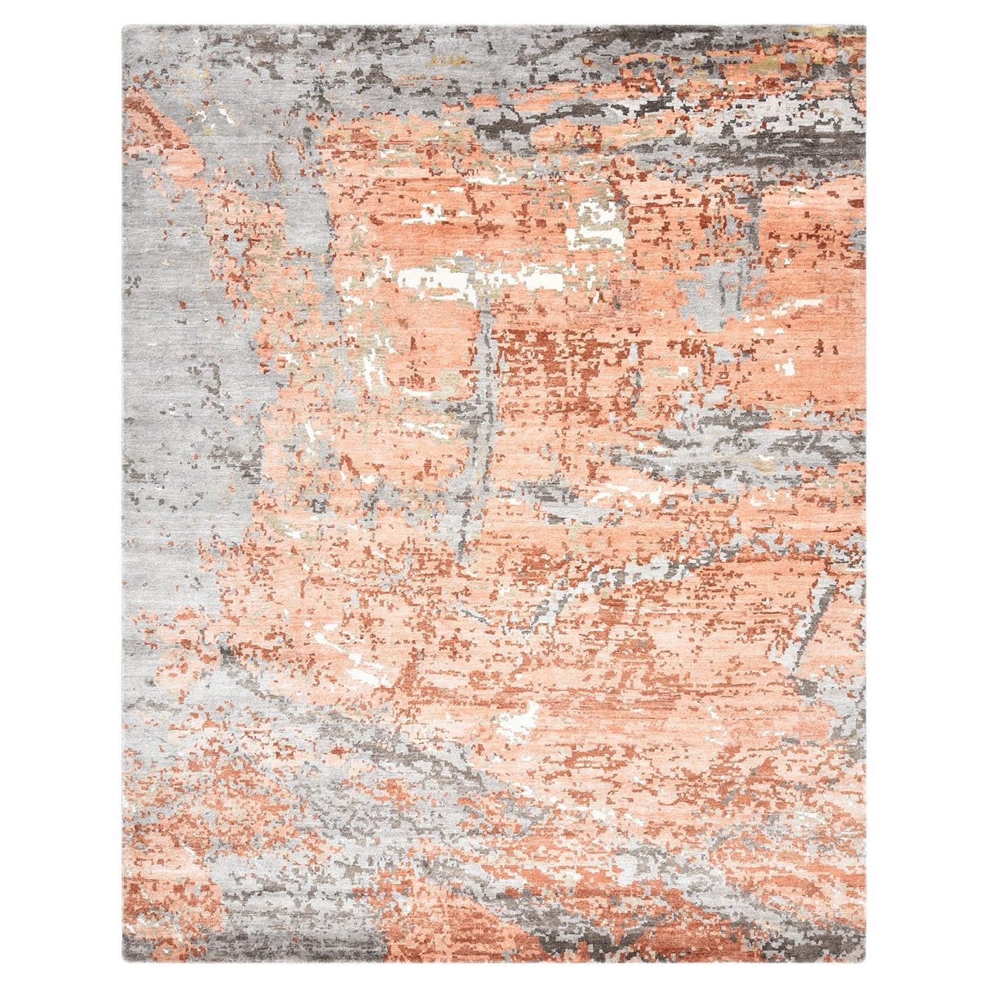 Solo Rugs Abstract Hand Loomed Gray 8 x 10 Tapis de sol