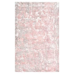 Abstrakter handgefalteter rosa 8 x 10 Teppich