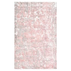 Solo Rugs Abstract Hand Loomed Pink Runner Area Rug