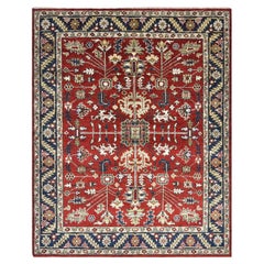 Solo Rugs Addison Traditional Floral Handmade Area Rug Red
