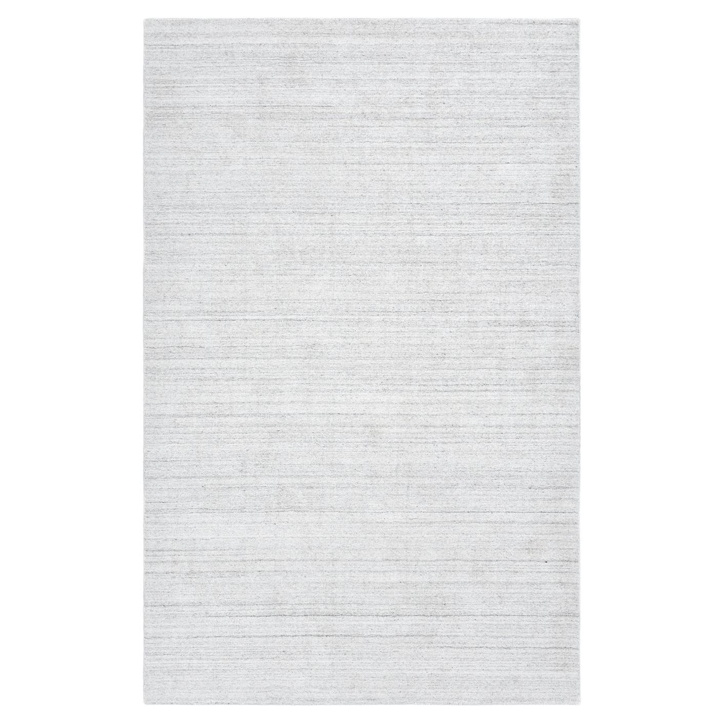 Tapis Solo Ashton contemporain rayé fait à la main - Tapis ivoire