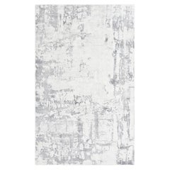 Solo Rugs Blush Contemporary Abstract Handmade Area Rug Gray