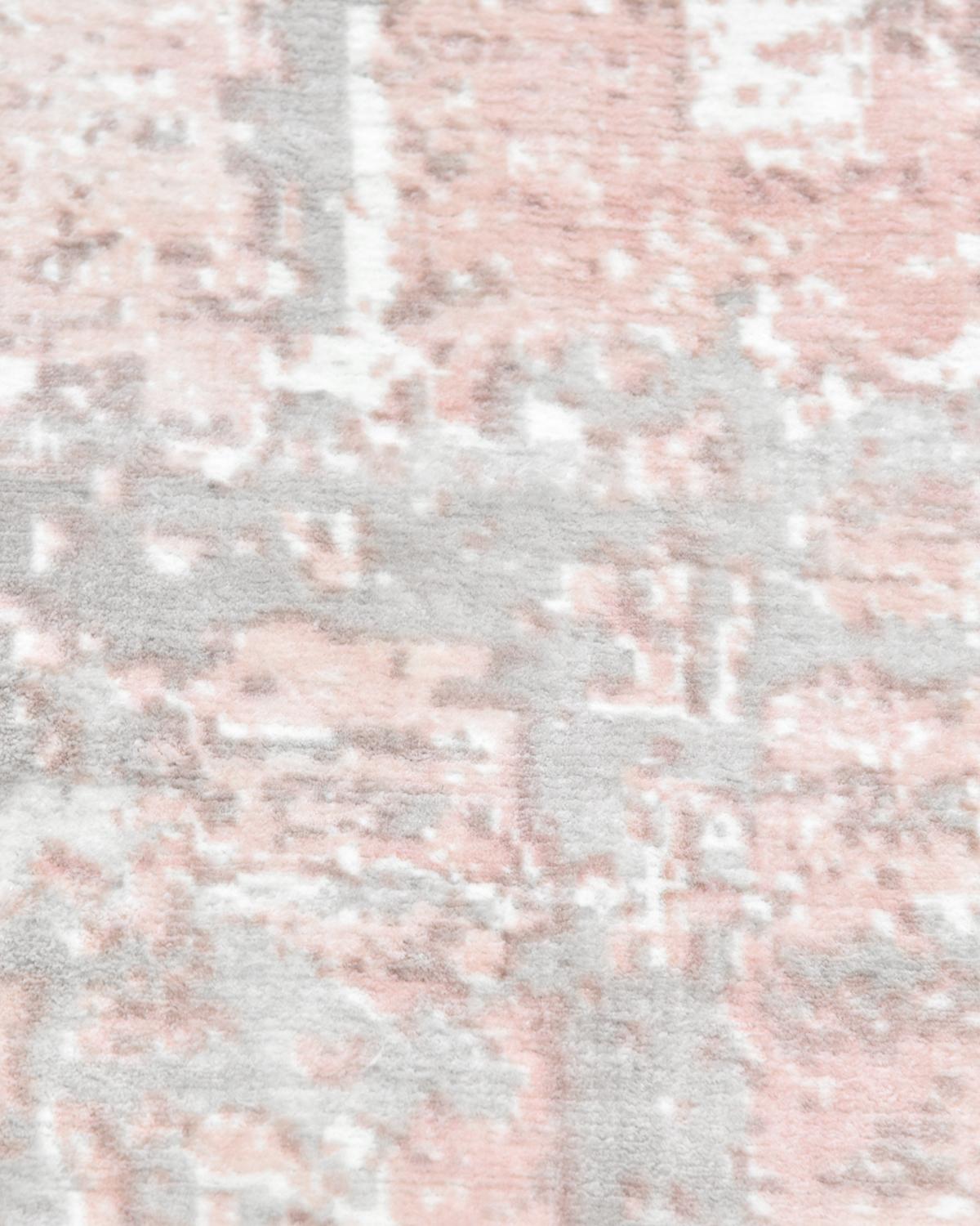 Moderne Solo Rugs Tapis de sol contemporain abstrait Blush fait à la main Rose en vente
