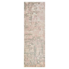 Solo Rugs Blush Contemporary Abstract Handmade Runner Pink