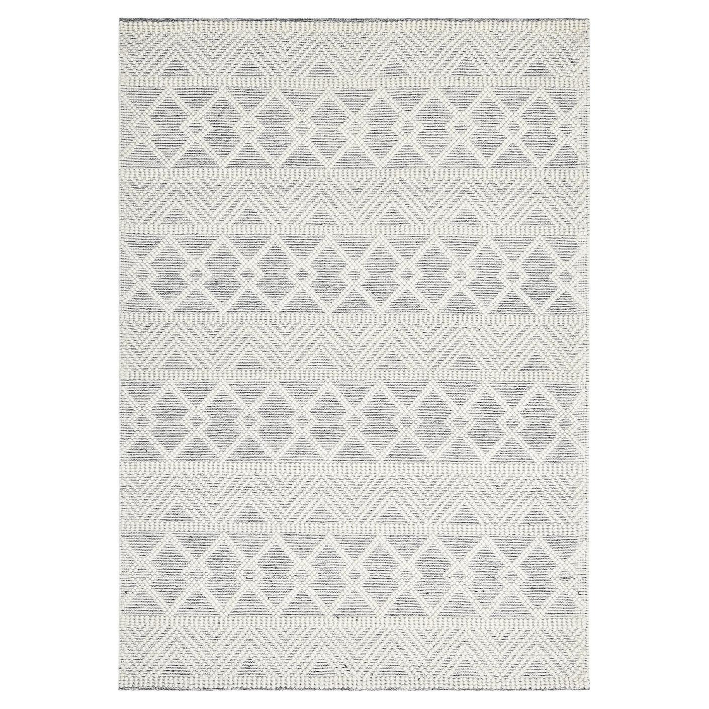 Solo Rugs Charlotte Bohemian Geometric Handmade Area Rug Ivory For Sale