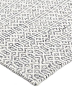 Solo Rugs Chatham Contemporary Geometric Handmade Area Rug Grey
