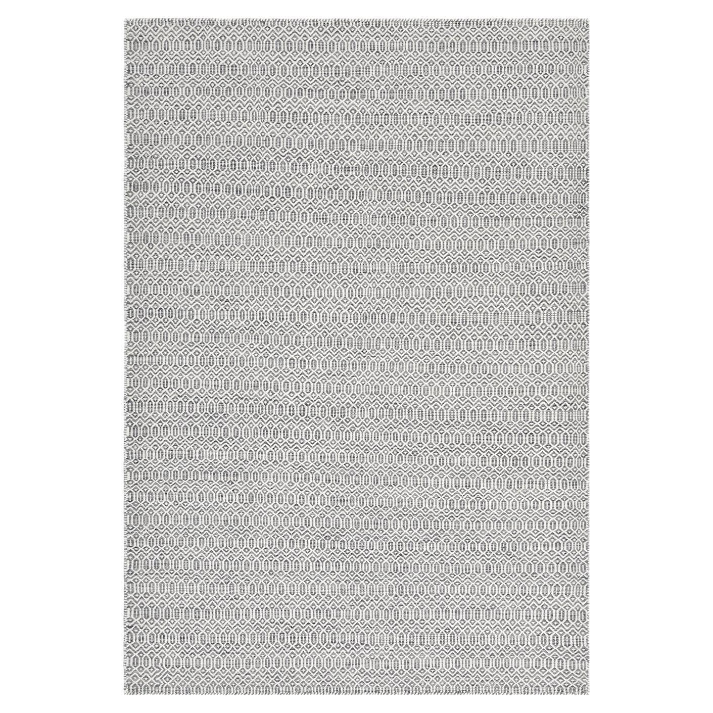 Tapis de couloir gris Chatham contemporains géométriques faits à la main en vente