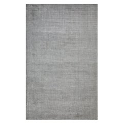 Einzelne Solo-Teppiche Cordi Zeitgenössischer massiver handgefertigter Teppich in Grau, 2,44 m x 3,05 m