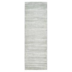 Solo Rugs Cordi Contemporary Solid Handmade Runner Gray