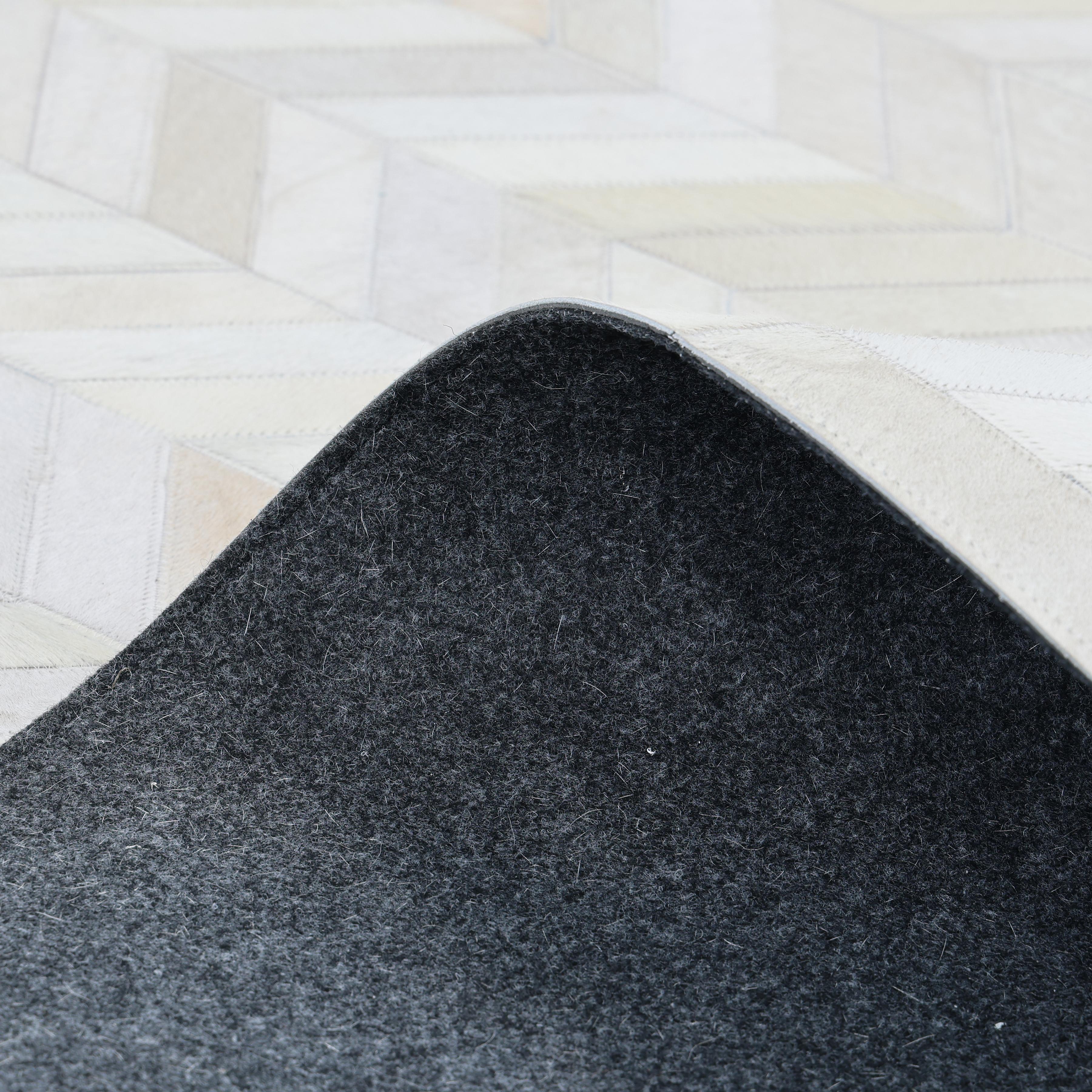 Contemporary Chevron Hand Made Ivory Area Rug 8' 0