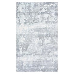 Solo Rugs Tapis de sol contemporain abstrait fait main Ivoire