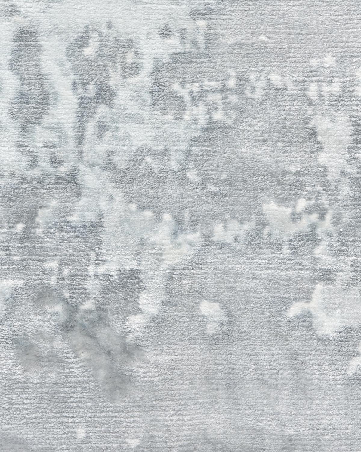 Solo Teppiche Elbrus Zeitgenössischer abstrakter handgefertigter Teppich Elfenbein (Moderne) im Angebot