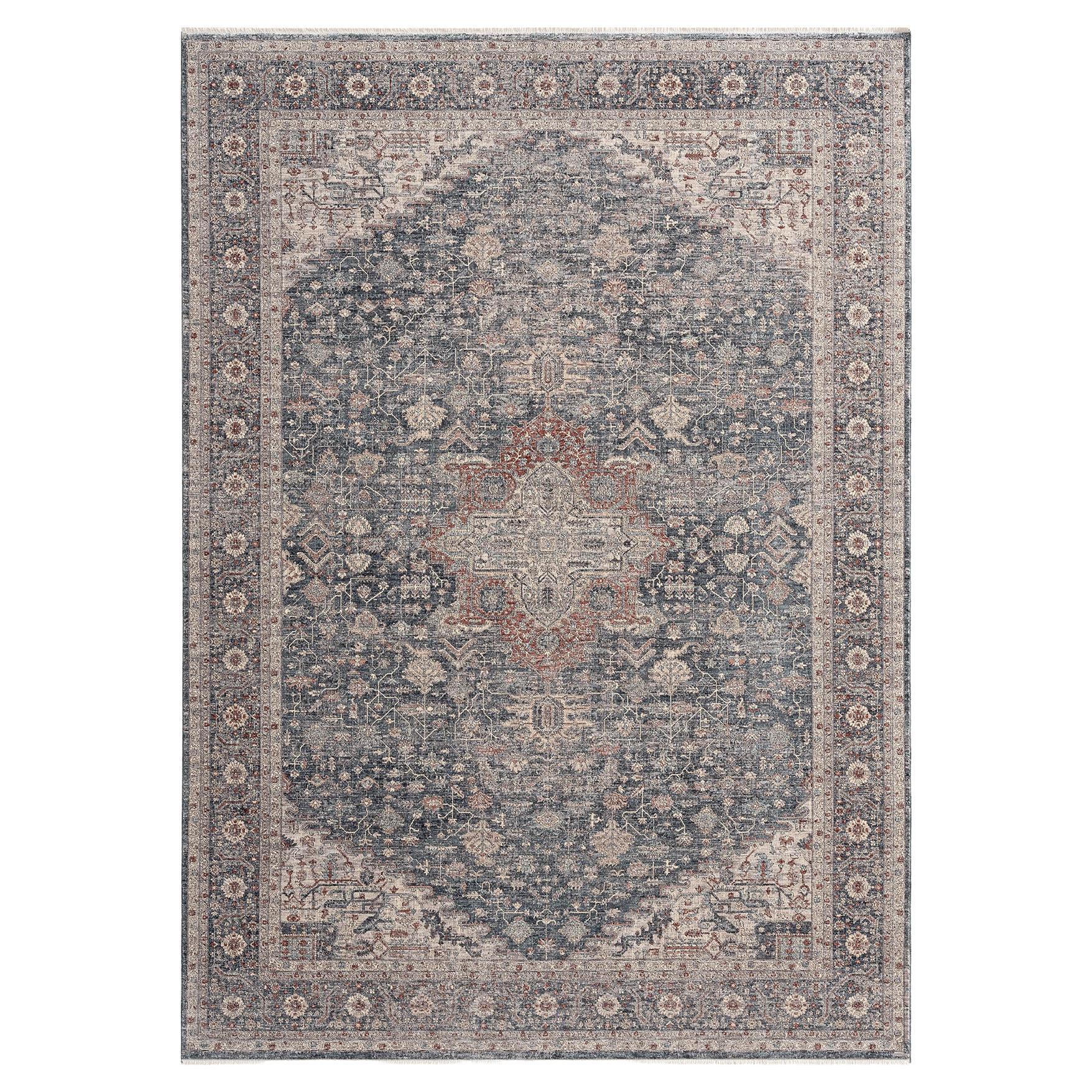 Solo Rugs Vedat Contemporary Oriental Area Rug Blue For Sale at 1stDibs