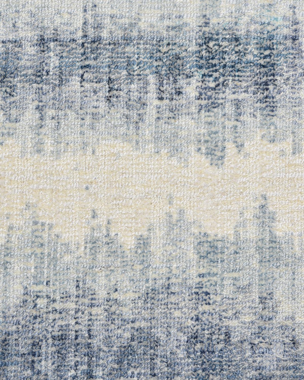 Modern Solo Rugs Esti Contemporary Striped Handmade Area Rug Gray