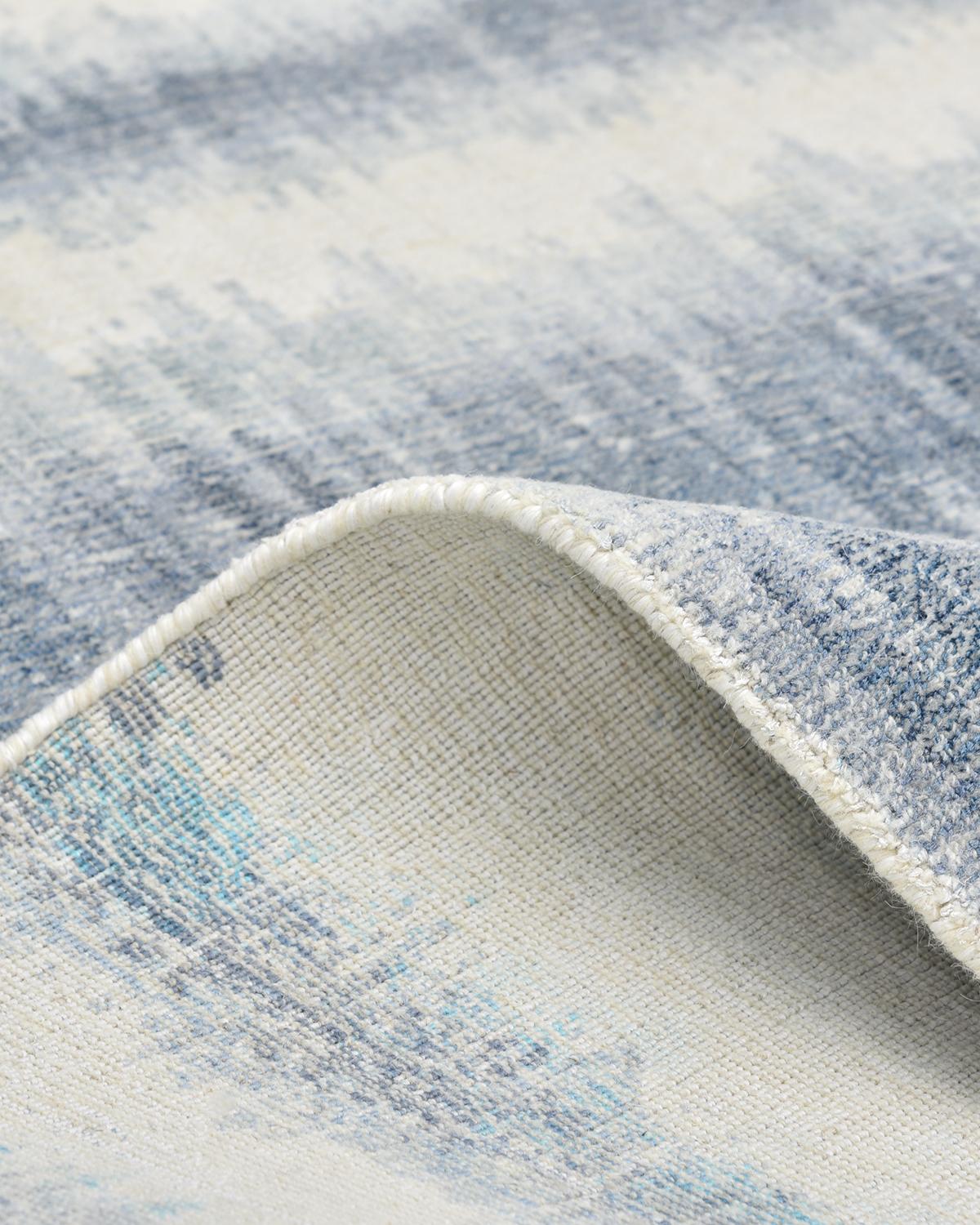 Solo Rugs Esti Contemporary Striped Handmade Area Rug Gray In New Condition In Norwalk, CT