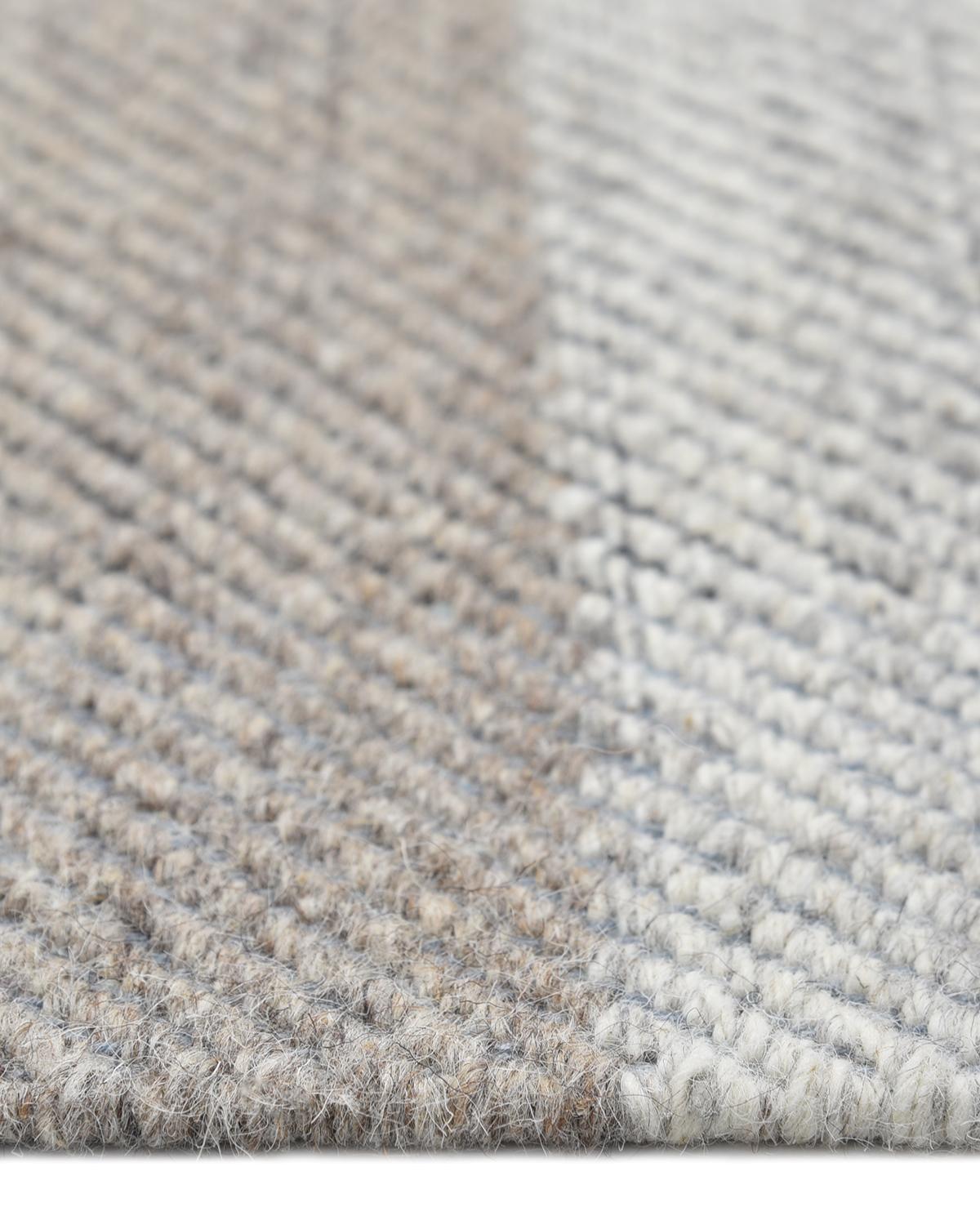 Contemporary Solo Rugs Flatweave Checkered Hand Woven Brown Area Rug For Sale