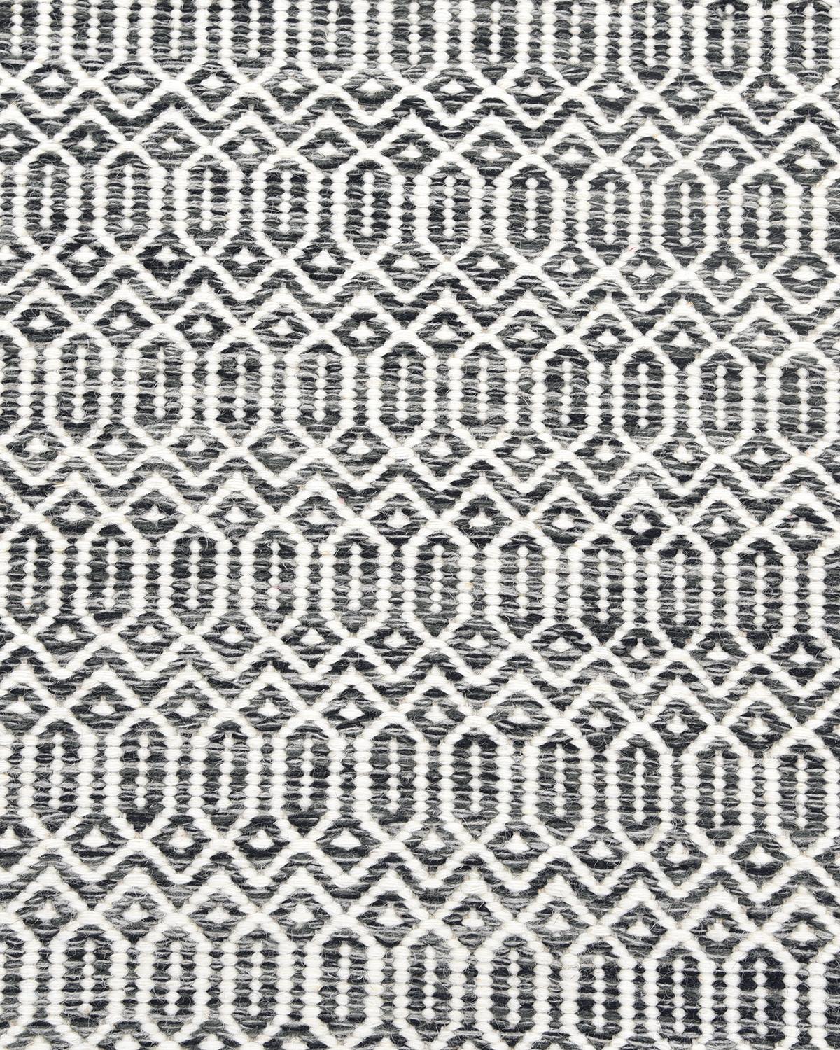 Indian Solo Rugs Flatweave Geometric Hand Woven Gray Area Rug For Sale