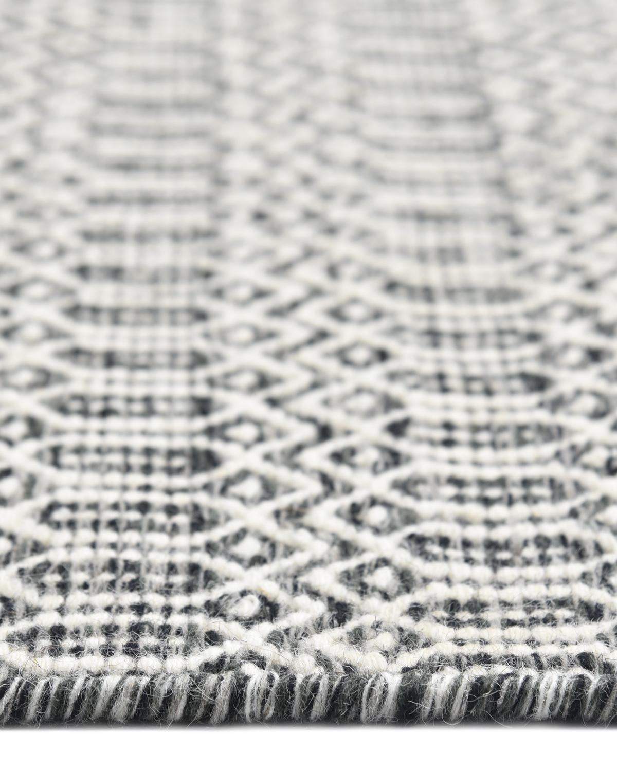 Contemporary Solo Rugs Flatweave Geometric Hand Woven Gray Area Rug For Sale