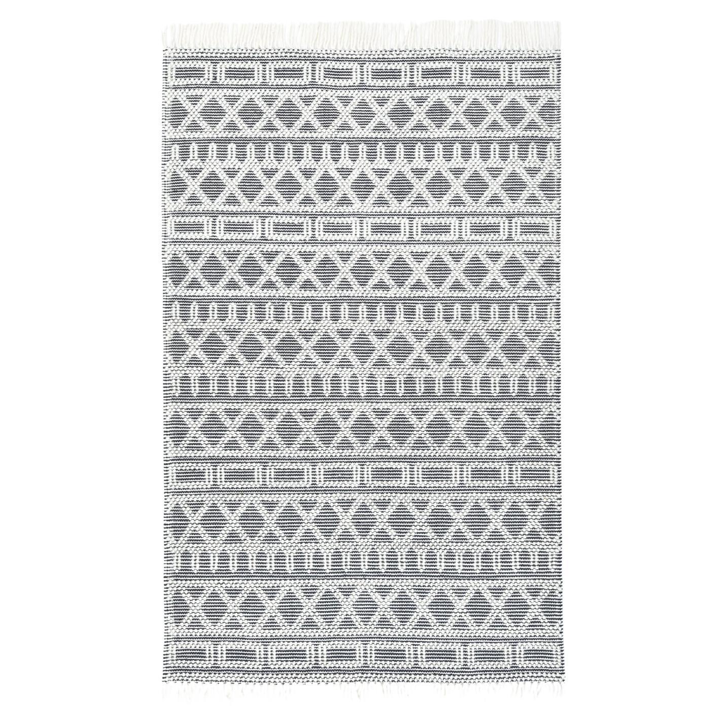 Solo Rugs Flatweave Hand Woven Black Area Rug For Sale