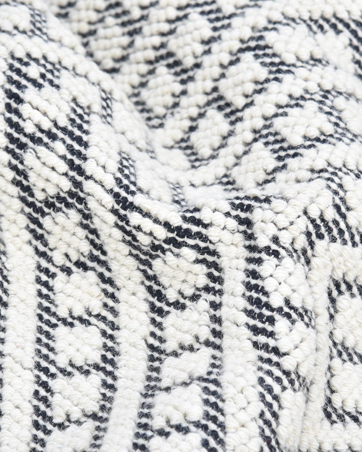 Solo Rugs Flachgewebe Hand gewebt Elfenbein Bereich Teppich (Baumwolle) im Angebot