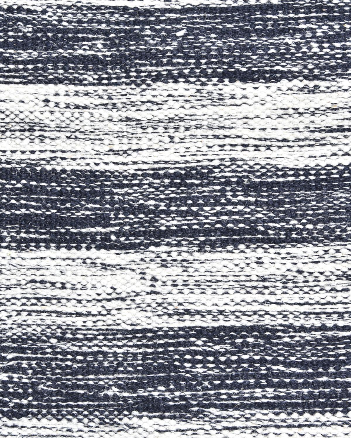 Solo Rugs Flachgewebe gestreift Hand gewebt Schwarz 8 x 10 Bereich Teppich (Indisch) im Angebot