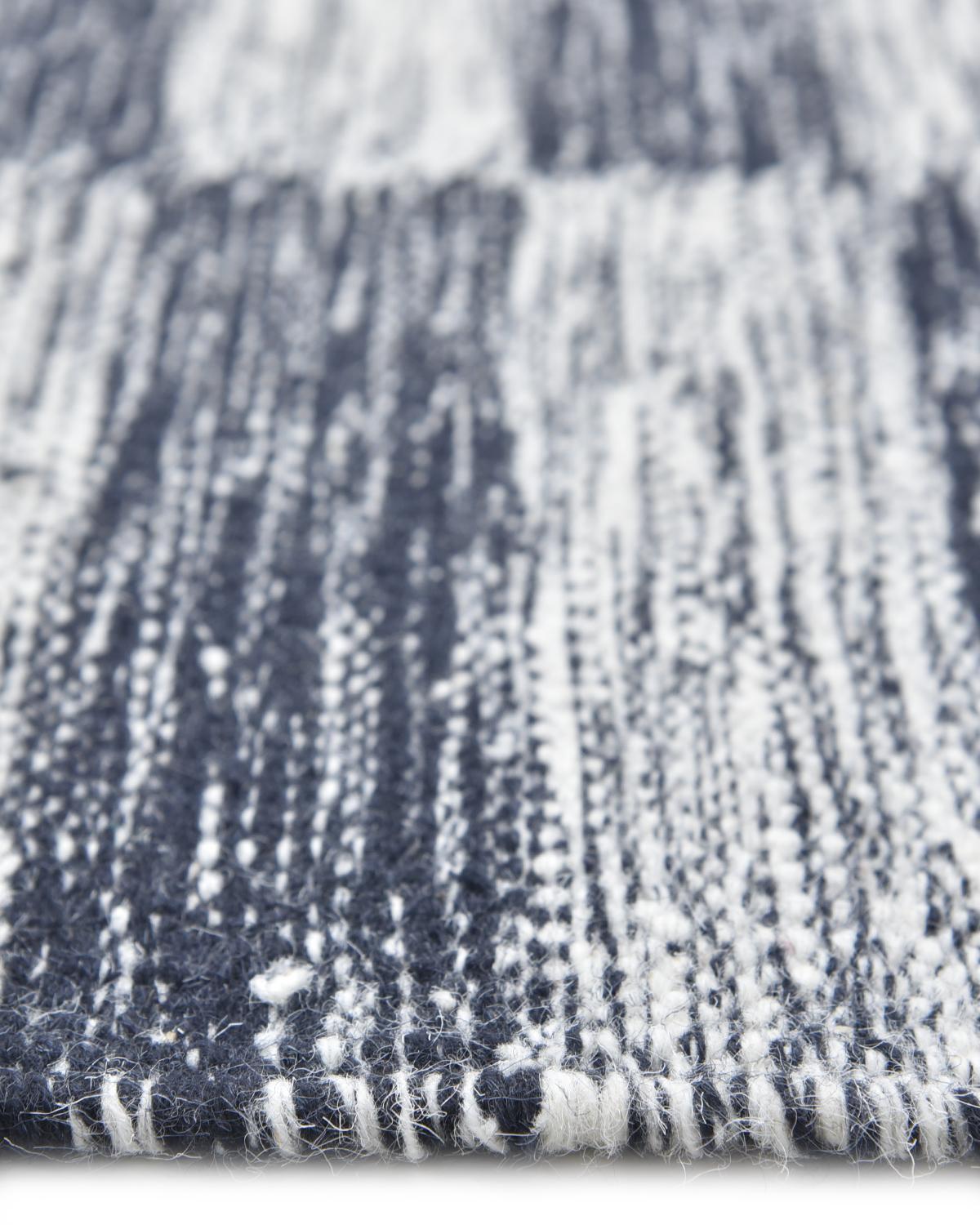 Solo Rugs Flachgewebe gestreift Hand gewebt Schwarz 8 x 10 Bereich Teppich (21. Jahrhundert und zeitgenössisch) im Angebot