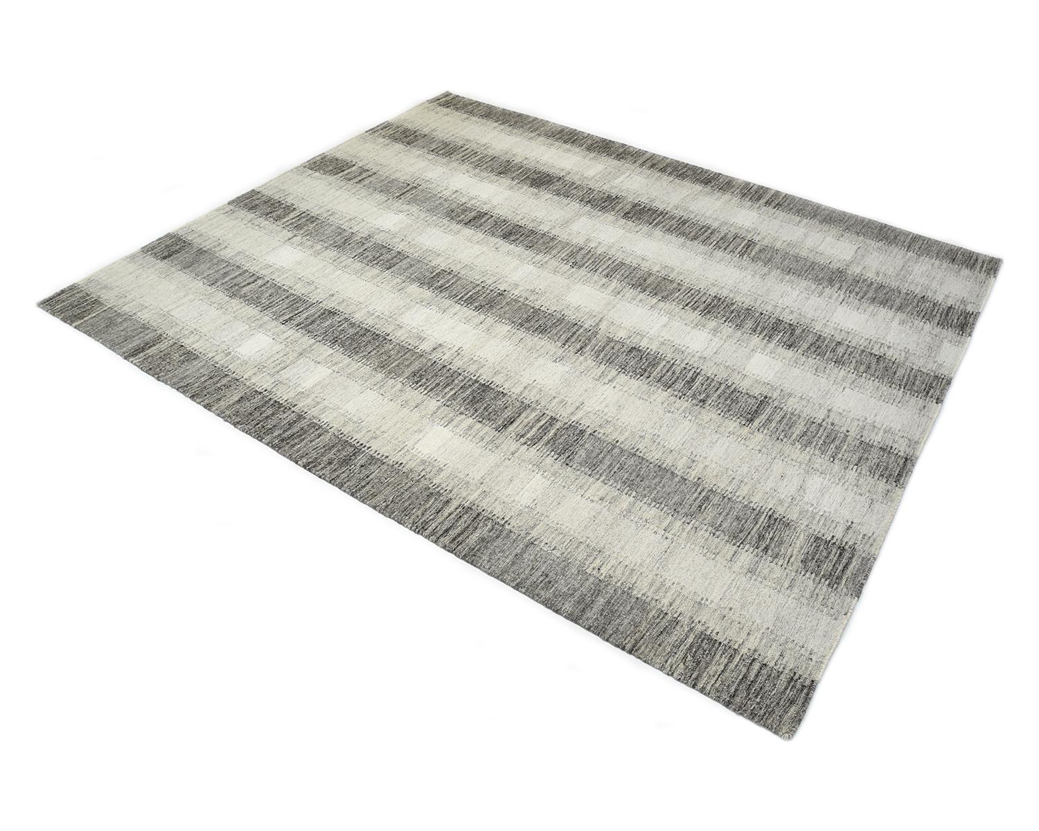 Solo Rugs Flatweave Striped Hand Woven Brown Area Rug For Sale 1