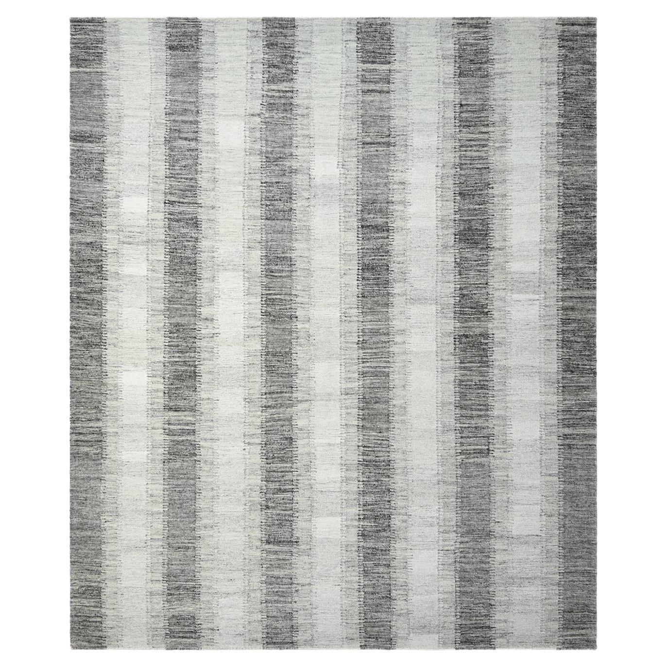 Solo Rugs Flatweave Striped Hand Woven Brown Area Rug