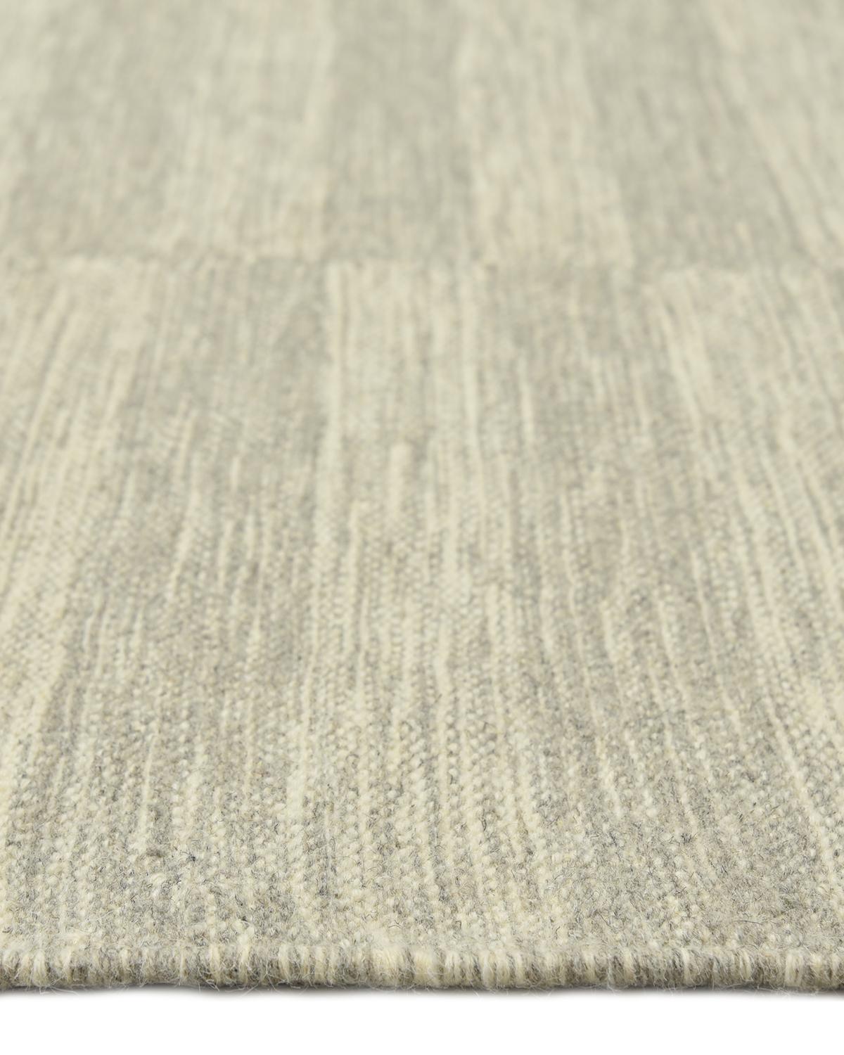 Solo Rugs Flachgewebe gestreift Hand gewebt Grau 3 x 5 Bereich Teppich (21. Jahrhundert und zeitgenössisch) im Angebot