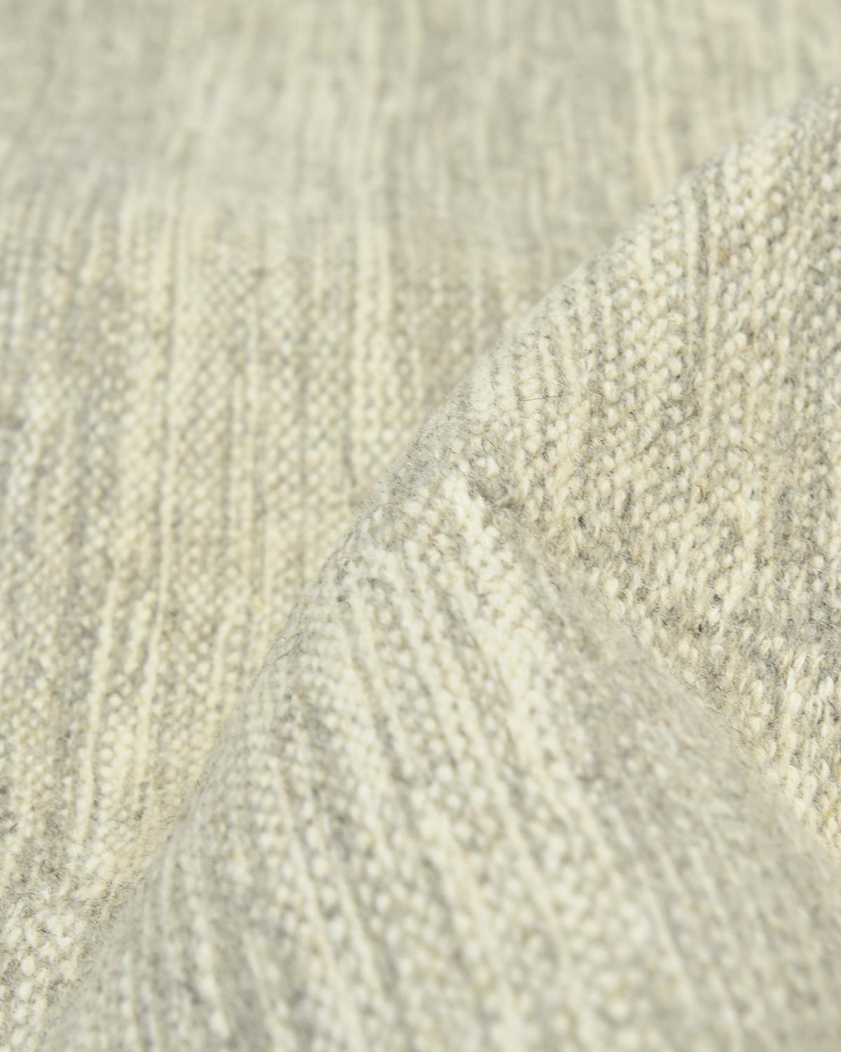 Solo Rugs Flachgewebe gestreift Hand gewebt Grau 3 x 5 Bereich Teppich (Baumwolle) im Angebot