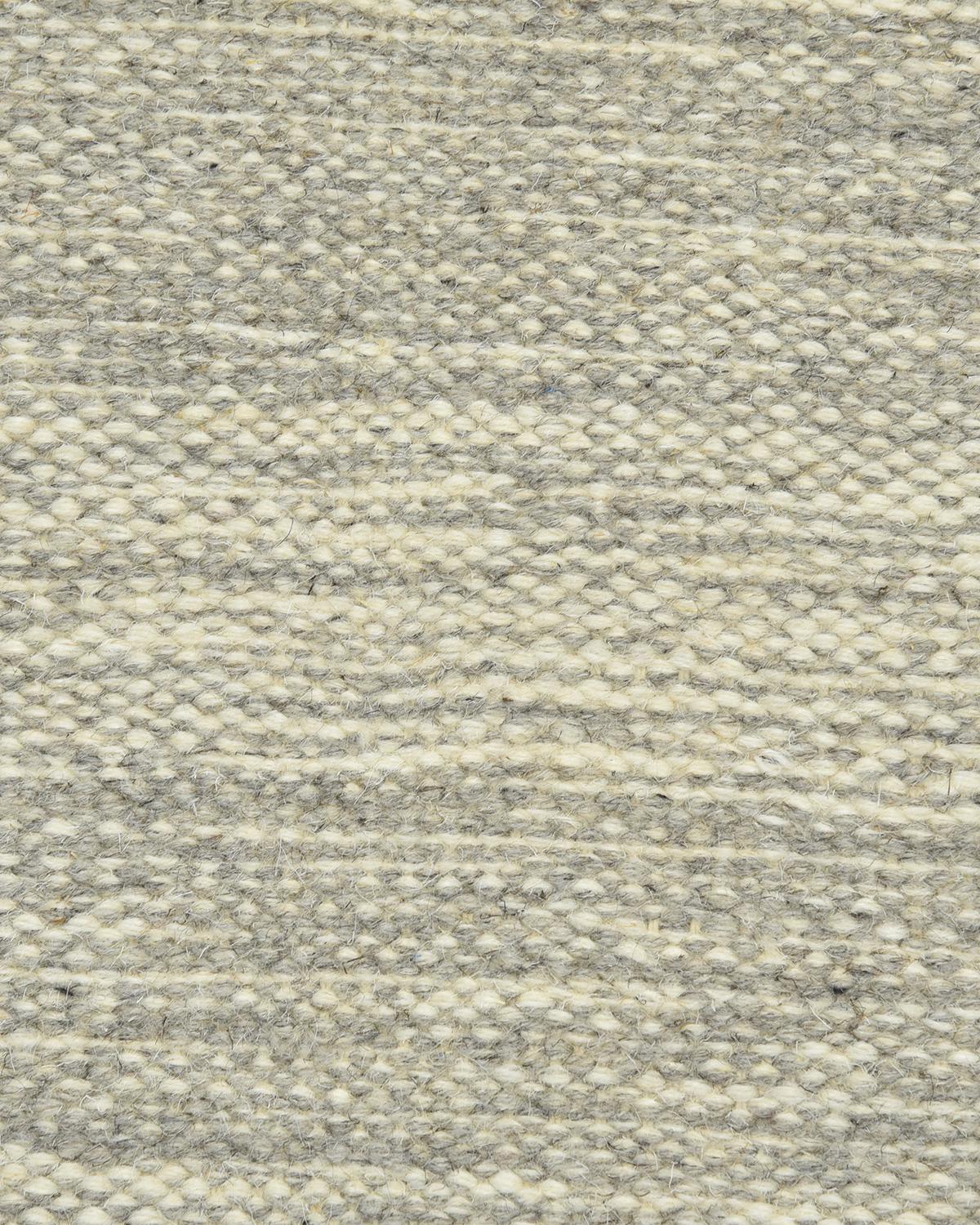 Solo Rugs Flachgewebe gestreift Hand gewebt Grau 8 x 10 Bereich Teppich (Indisch) im Angebot