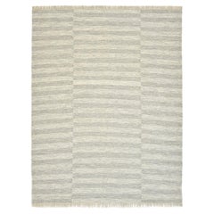 Solo Rugs Flatweave Striped Hand Woven Gray Area Rug