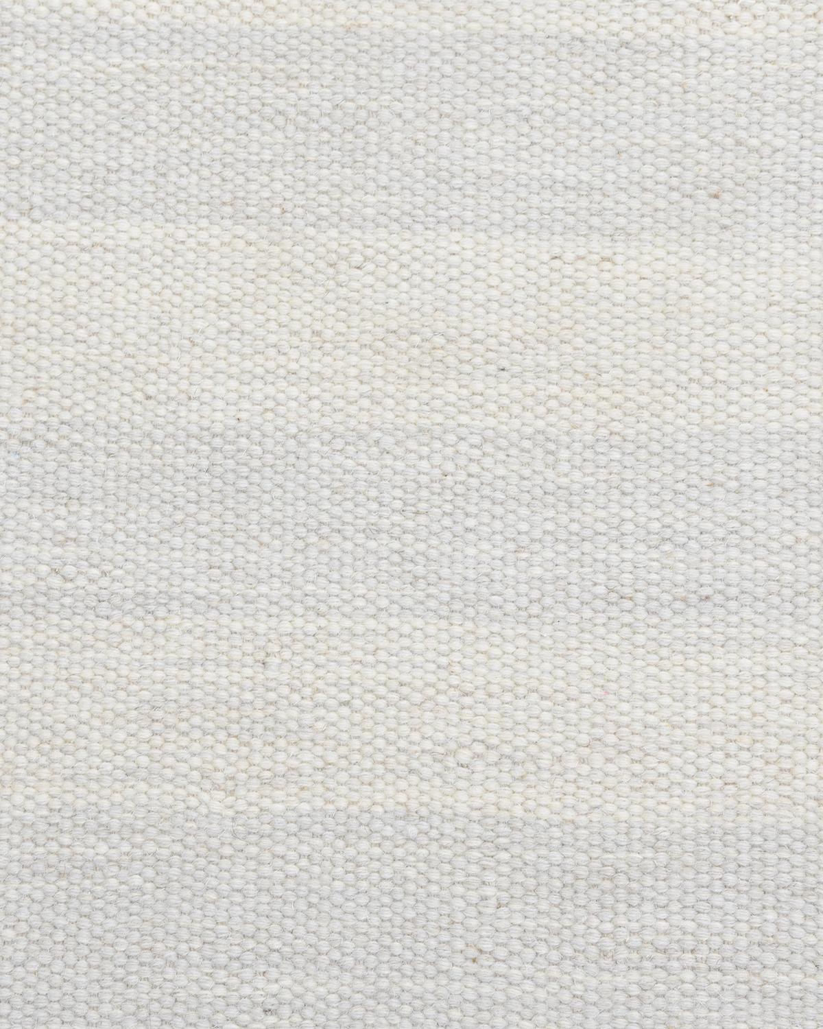 Indian Solo Rugs Flatweave Striped Hand Woven Ivory Area Rug For Sale