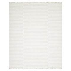 Solo Rugs Flatweave Striped Hand Woven Ivory Area Rug
