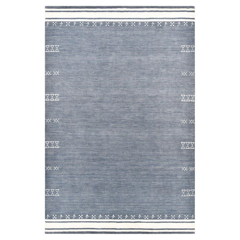 Gabbi Rugs Solo Rugs Gabbeh Solid Hand Loomed Gray Area Rug For Sale at 1stDibs
