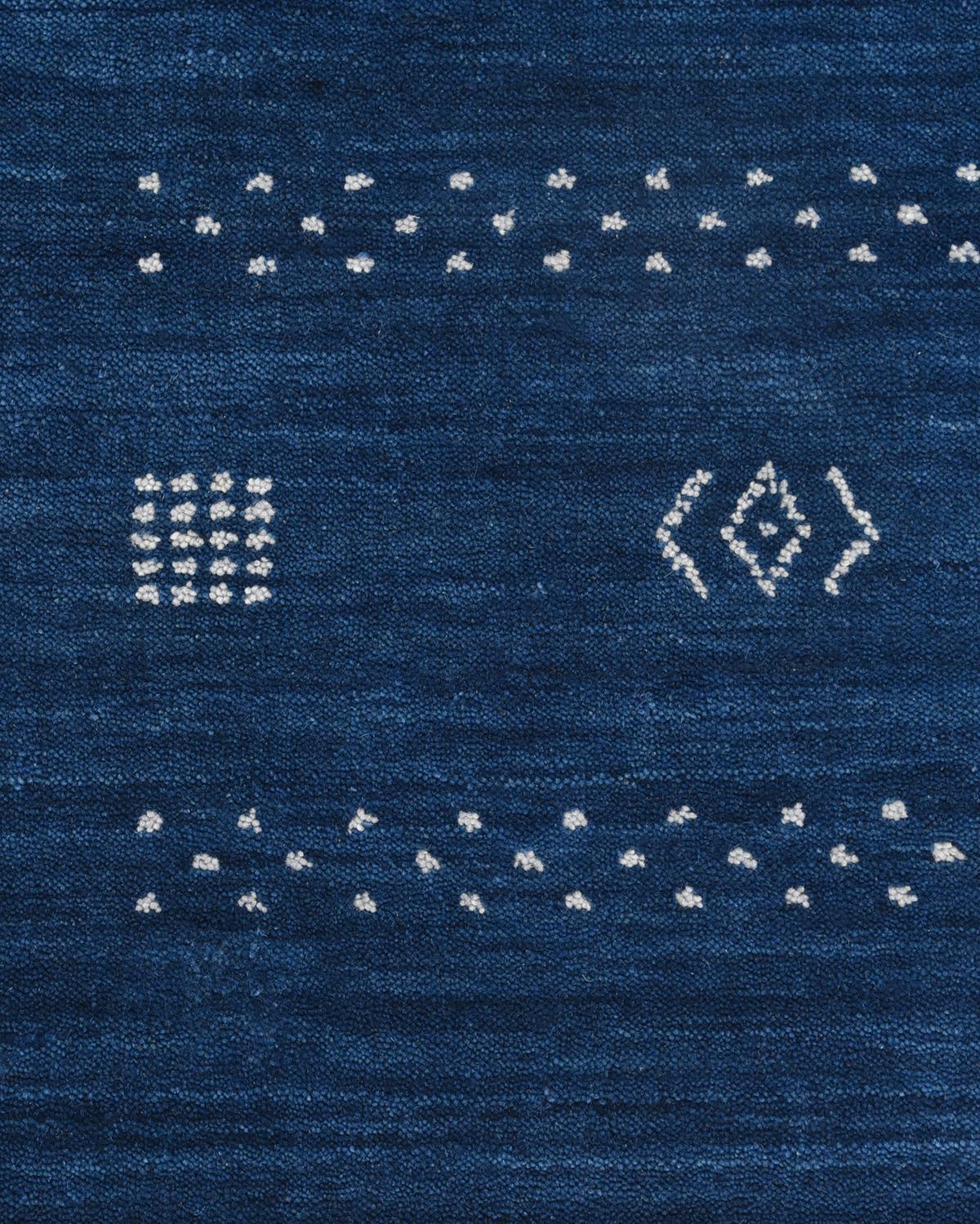 Indian Solo Rugs Gabbeh Tribal Hand Loom Blue Area Rug