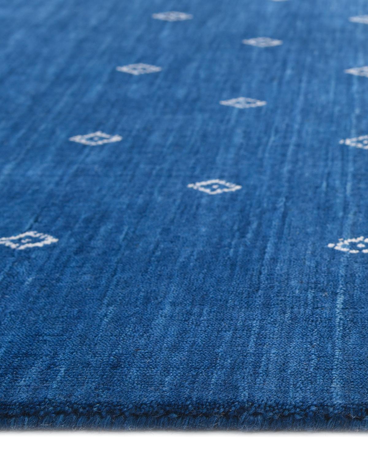 Contemporary Solo Rugs Gabbeh Tribal Hand Loom Blue Area Rug