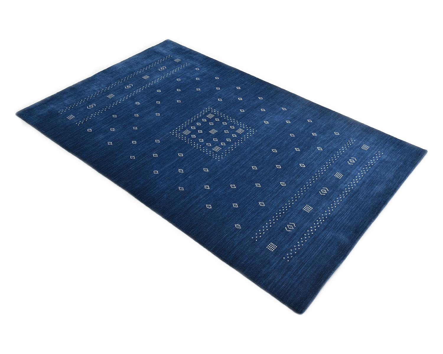 Solo Rugs Gabbeh Tribal Hand Loom Blue Area Rug For Sale 1