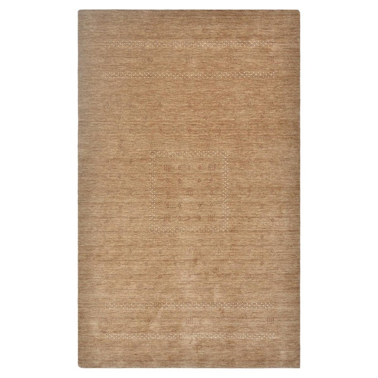 Solo Rugs Gabbeh Tribal Hand Loomed Brown Area Rug For Sale at 1stDibs