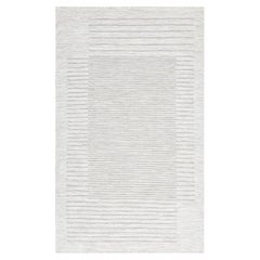 Solo Rugs George Contemporary Striped Handmade Area Rug Light Gray