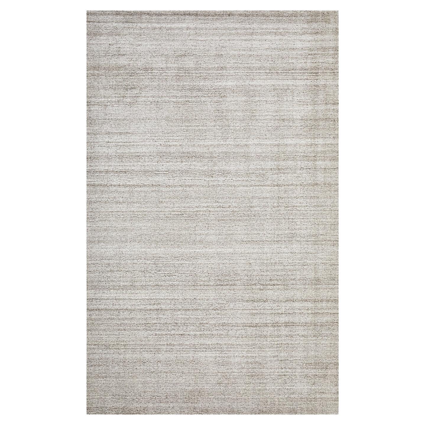 Solo Rugs Halsey Contemporary Striped Handmade Area Rug Beige