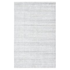 Solo Rugs Halsey Contemporary Striped Handmade Area Rug Ivory