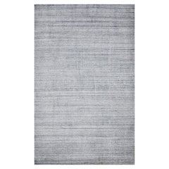 Tapis Solo Harbor Contemporary Solid Handmade Area Rug Gray