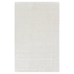 Solo Rugs Harbor Contemporary Solid Handmade Runner Ivory