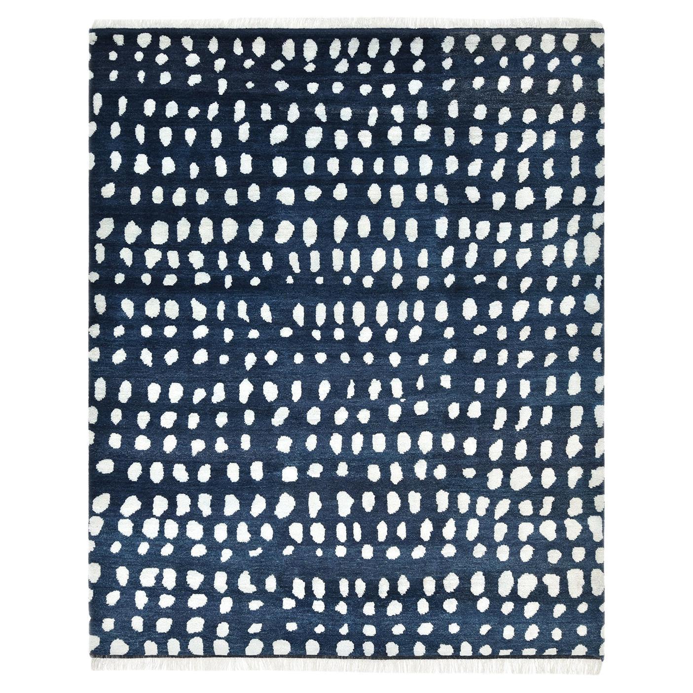 Solo Rugs Irmgard Bohemian Animal Handmade Area Rug Blue