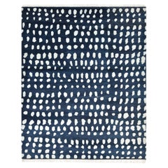 Solo Rugs Irmgard Alfombra de Bohemia hecha a mano Azul