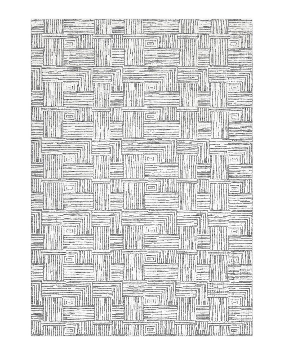 New Transitional Area Rug with Artisan Style and Geometric Pattern For